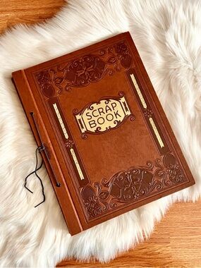 HUGE Antique 1930s Embossed Leather Blank Scrap Book